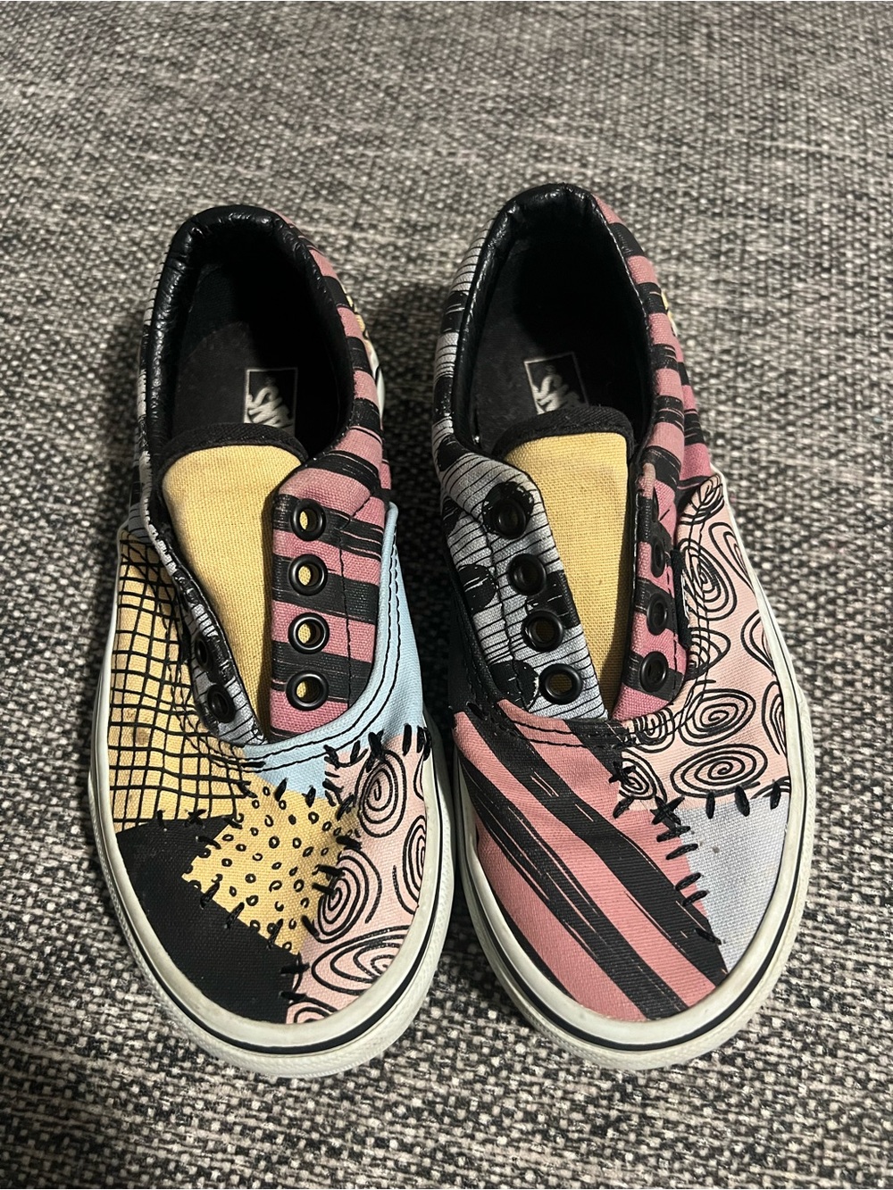 Toddler Vans Slip-On Shoes x Nightmare Before Christmas Sally Size 12.5C